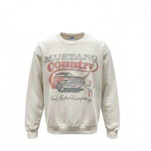 Junk Food /Mustang Country Ford Motor Company Women’s Cream Sweatshirt Size S